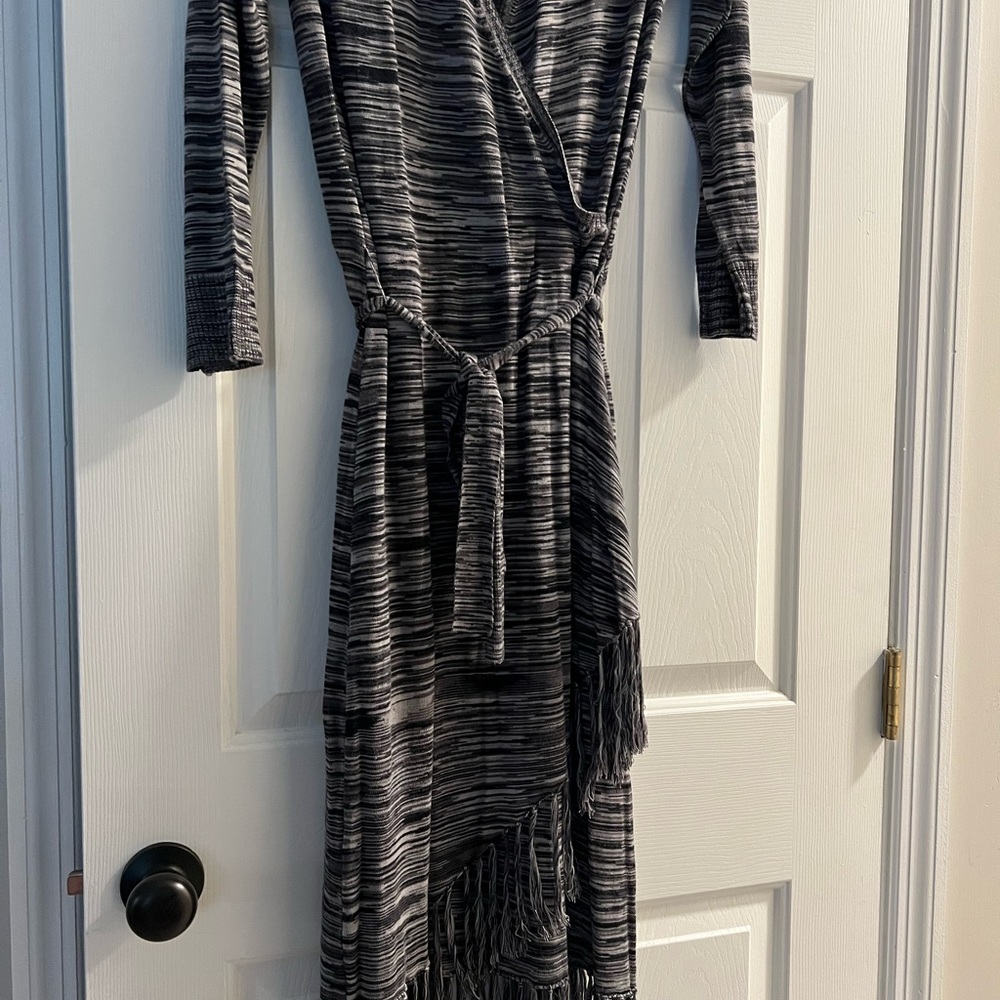 Max and Cleo wrap dress with fringe . Size Large